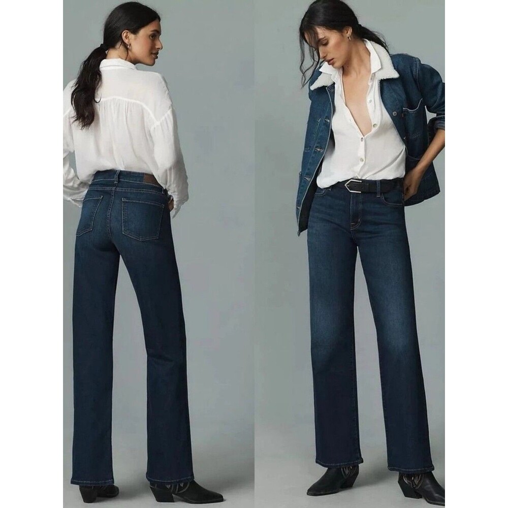 Fidelity Katie High Rise Classic Flare Empress Blue Jeans Size 26 NWT